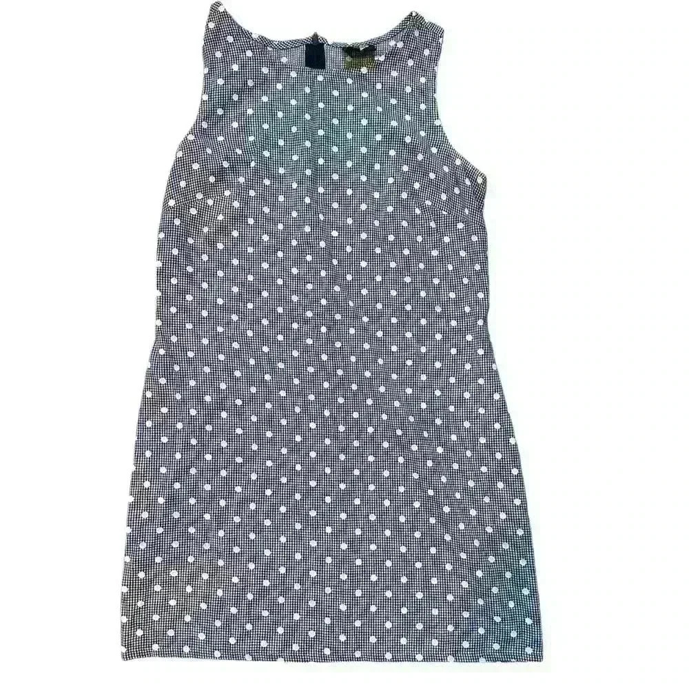 No Boundaries Vintage Gingham and Polka Dot Mod Mini Dress
